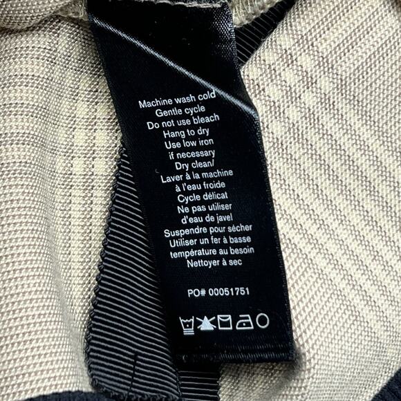 Rag & Bone Polly Pants Women's 6 Tan Plaid Ankle Cropped Straight Leg Back Zip - Picture 5 of 9